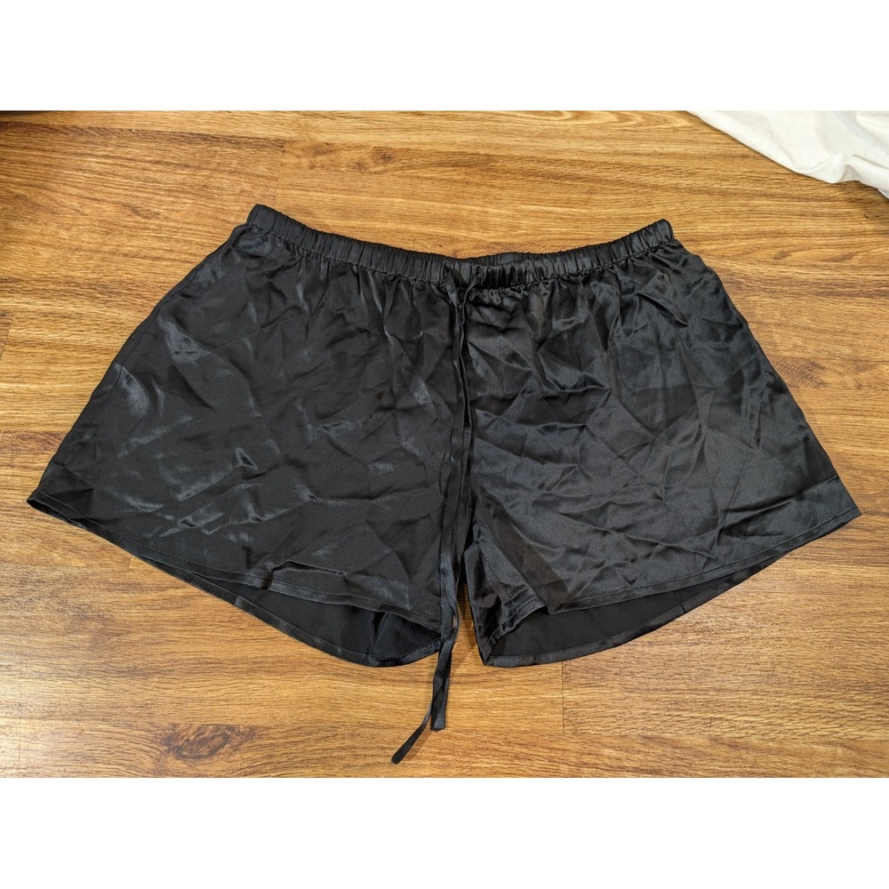 Thxsilk Thx Silk Black Size Large Pull On Pajama Shorts